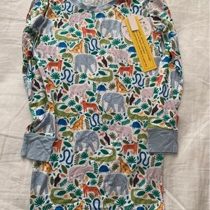 New - Little Sleepies Kids Size 12/14 Jungle Pajamas